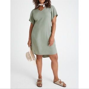 Cloth & Stone- Anthropologie a-line green dress ***LIKE NEW***